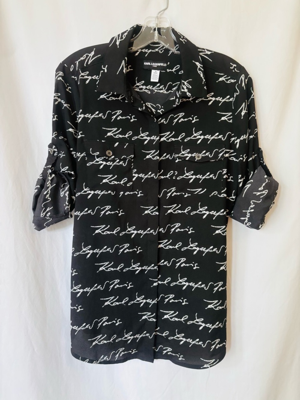 Karl Lagerfeld Autograph Black Blouse
